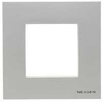 Рамка универсальная ABB Niessen Zenit 1-м. 2 мод. N2271 PL серебро картинка